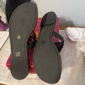 Tory Burch Black Sandals with Sleek Design